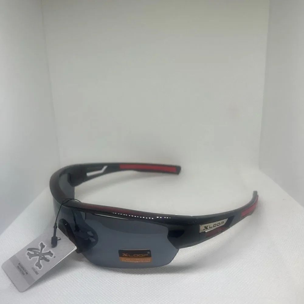 X-Loop Wrap Semi-Rimless Mens Shades Sunglasses